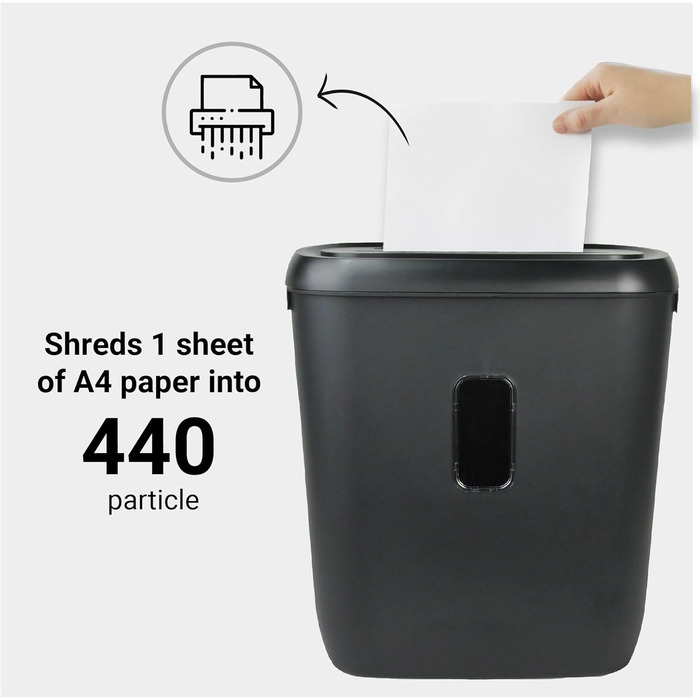 Шредер Desq 20050 для документів | 11 листів, 4 x 35 мм, об'єм кошика 21 л