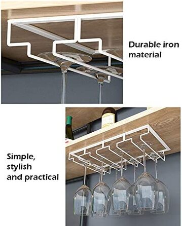 Тримач для келихів YunNasi металевий тримач для келихів тримач для келихів під шафою з гвинтами стійка для келихів для підвішування f