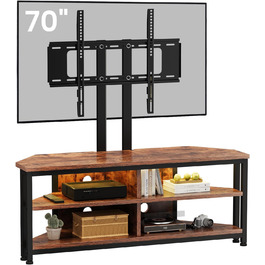 Тумба під ТВ Dripex з LED-підсвічуванням, кутова, 106x45.5x36 см, коричнева