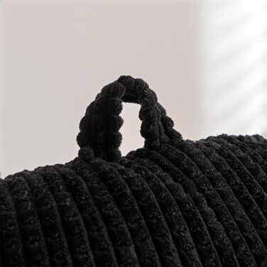 Крісло-мішок Holawakaka для дорослих з підлокітниками та спинкою, чорний, великий - для читання, відпочинку та роботи за ноутбуком