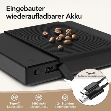 Ваги для кави TIMEMORE Basic 2 з таймером, контролем протікання та точністю 0,1г, чорного кольору