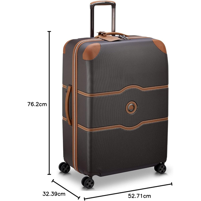 Чемодан DELSEY Paris Chatelet Air 2.0 (2 шт., 19/28), коричневий, з обертовими колесами