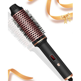 Щітка для фена Air Styler 5in1 1000 Вт, бігуді 30 мм, 3 рівні, в т.ч. рукавичка (чорний, жовтий)