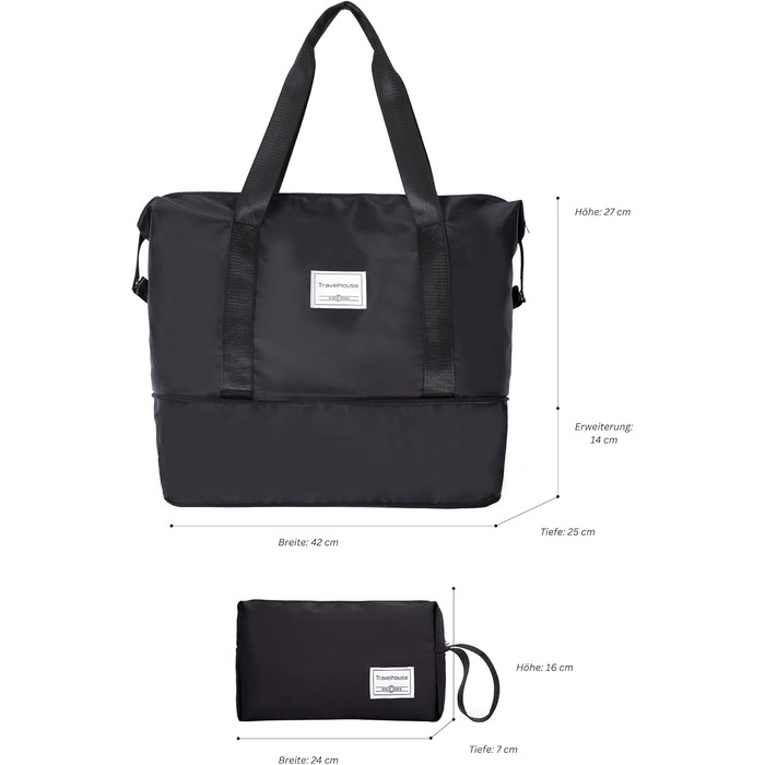 Набір валіз Travelhouse Ascona 5-в-1 (75/65/55 см) з TSA-замком, Spinner-колесами, ABS+PC, темно-зелений (чорний)