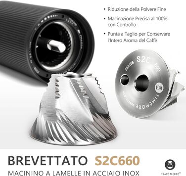 Ручна кавомолка TIMEMORE Chestnut C3 ESP PRO, чорна - для еспресо та френч-прес