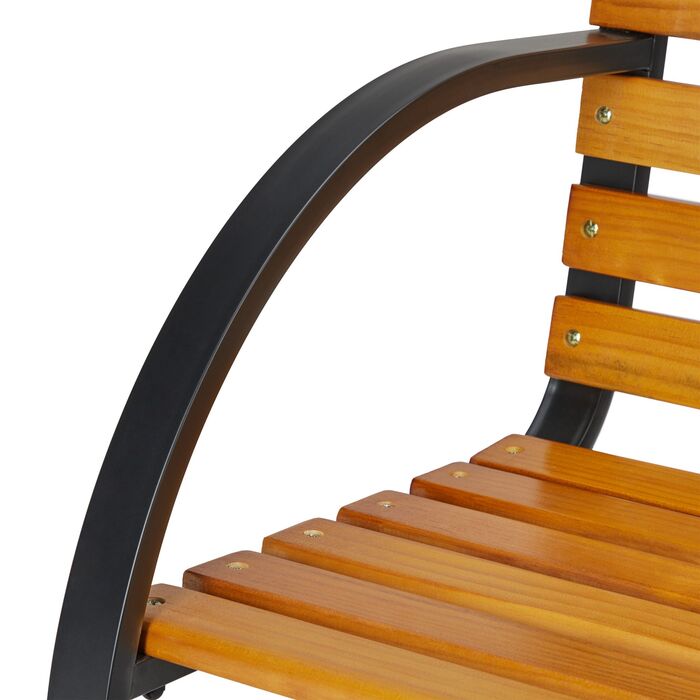 Лавочка для саду Relaxdays з дерев'яною лавкою та сталевим каркасом