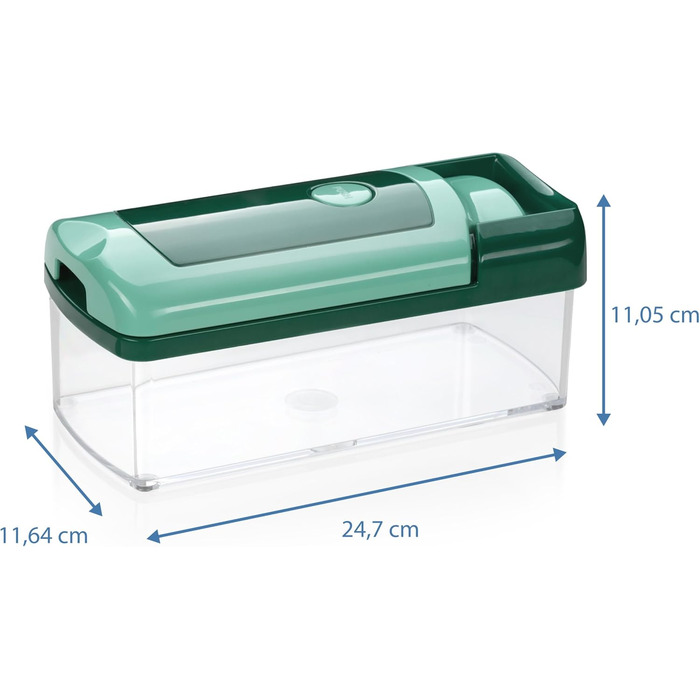 Genius Nicer Dicer Fusion Smart Julietti - Багатофункціональний набір для нарізки овочів та фруктів, 16 частин, зелений