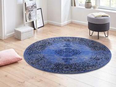 Килим Hanse Home Gloria Orient Rug Round різнокольоровий вінтаж для вітальні, передпокою, їдальні (джинси, 160см)