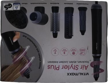 Мультистайлер VITALmaxx Air Curler Plus 6-в-1 бігуді, фен, щітка та дифузор, 1500 Вт