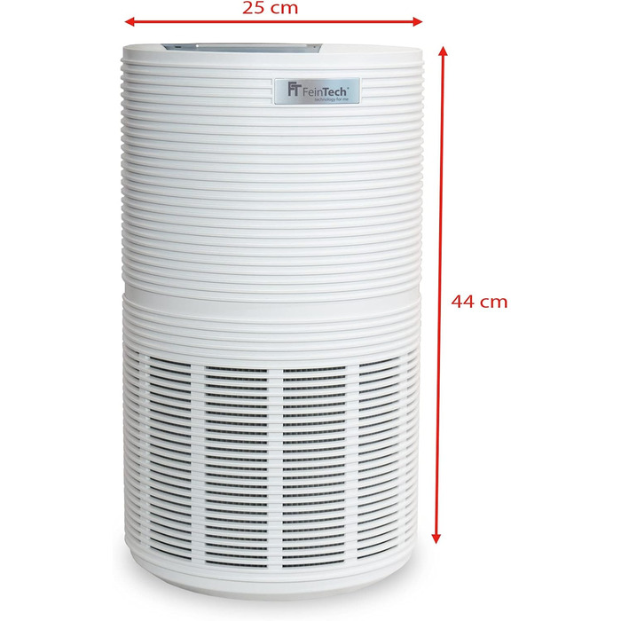 Повітряочисник FeinTech для курців з активованим вугільним фільтром, HEPA 13, до 45 м², для алергіків, проти запахів, пилу, пилку, шерсті тварин та Aerosole, FLR00100