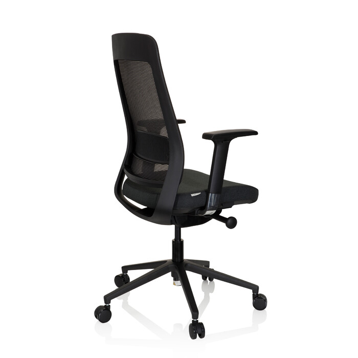 Офісне крісло / поворотне крісло CHIARO T1 BLACK сітка / тканина чорна hjh OFFICE