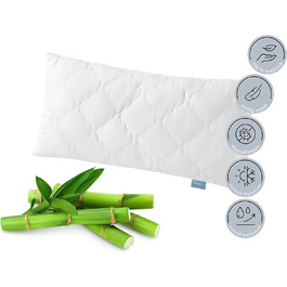 Бамбукова подушка XDREAM ідеально підходить для всіх положень сну Легко миється та екологічно чистий Підходить для алергіків вологовідвідний бамбук Сертифікація Oeko-Tex 40 х 80 см
