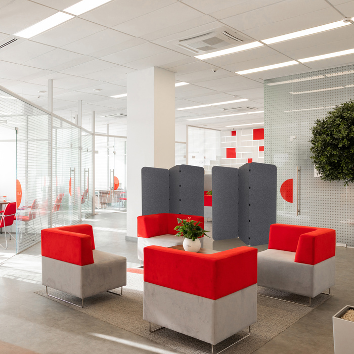 Акустична перегородка / мобільна перегородка FLEXMIUT EL 160*60*2,5 PET сірий hjh OFFICE