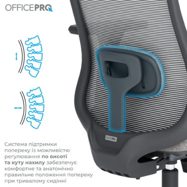 Крісло офісне OfficePro Wave OC599-B-DG-DG