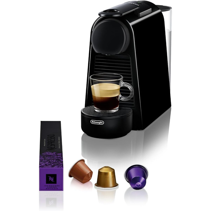 Кавомашина Nespresso DeLonghi Essenza Mini EN85.R чорного кольору