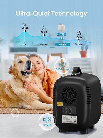 Міні холодильник FOHERE 5 літрів / 6 банок, USB живлення, 220V AC/12V DC, для напоїв та косметики, білий (чорний)