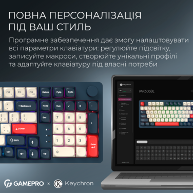Бездротова механічна клавіатура GamePro Asgard Drakkar (MK305BL)