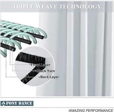 Штори PONY DANCE Blackout дитяча кімната сіро-біла, 2 шт. и, 240x140 см, захист від сонця, люверси