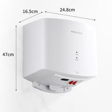 Компактний автоматичний електричний сушар для рук настінний для дому та комерційних приміщень (білий)