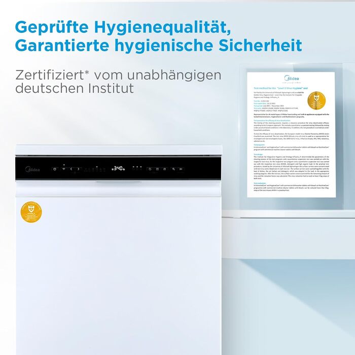 Посудомийна машина Midea SF 3.45N PRO: 9 комплектів, Inox, Wi-Fi, 5 програм, 47 dB, таймер завантаження