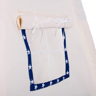 Дитячий намет-типі SPRINGOS, 160 x 120 x 100 см, темно-синій з зірками, з килимком та подушкою