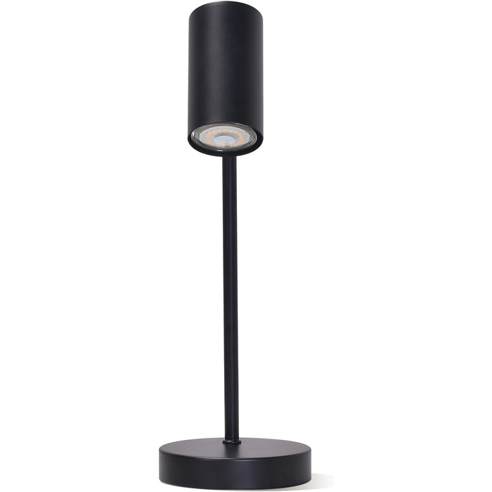 Настільна лампа для вітальні та спальні з регулюванням 350° - металева настільна лампа з вимикачем, для офісу, робочого кабінету (Чорна)