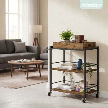 Сервісний візок Relaxdays з знімним столиком