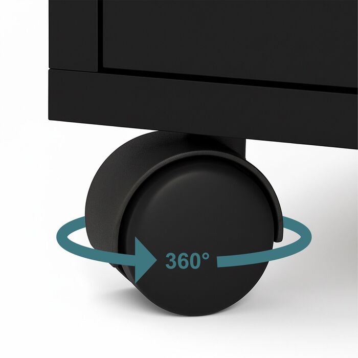 Relaxdays Роликовий контейнер з шухлядами та відсіками