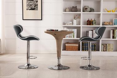 Барний стілець Roundhill Furniture Masaccio з оббивкою з штучної шкіри, поворотний, з регулюванням висоти, сірий, набір 2 шт.