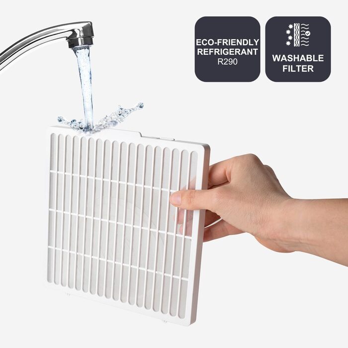 Зволожувач повітря BLACK+DECKER BXDH12E, 12 л/24 год, функція сушіння, 2 швидкості, резервуар 1.8 л, програмування 24 год, знімний та миючий фільтр, до 25 м², тихий