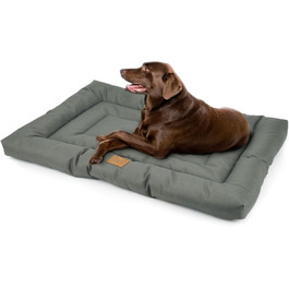 Лежак для собак MERSJO, зручний для лежання, оксфордська тканина, покриття ПВХ, зручний, з захистом від подряпин і бруду, 107x69 см (76x46 см, сірий)