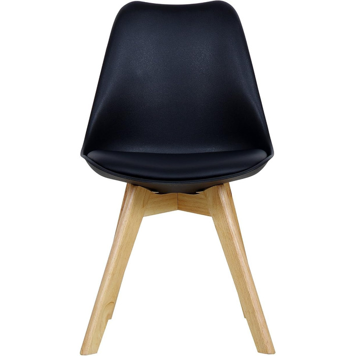 Крісла для їдальні WOLTU, 4 шт. в наборі, скандинавський стиль, штучна шкіра, масивне дерево, до 150 кг