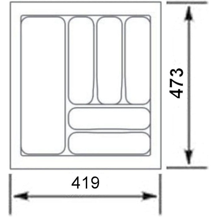 Лоток для столових приборів KNIG I Orion сірий (корпус 50 см)