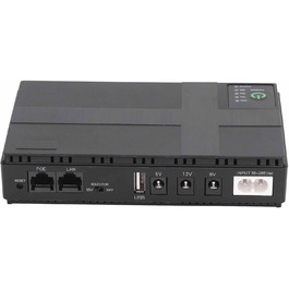 Mini USV з акумулятором 10400 mAh, 18 Wh. Підтримка USB 5V/9V/12V, POE 15V/24V. Компактний USV для роутера, модема, з EU-штекером