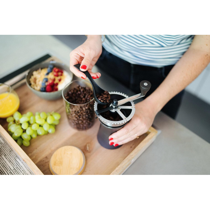 Кавомолка Peugeot Kronos - ручна, з регульованим сталевим жорном, 19 см, шоколадно-коричнева