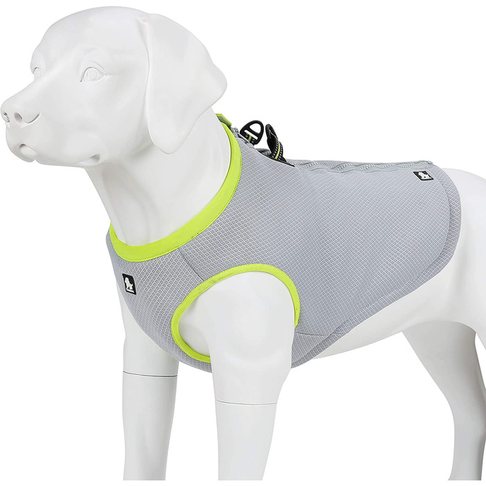 Охолоджуючий жилет для собак MOKCCI Truelove, Куртка-холодильник з регульованою застібкою-блискавкою для тренувань на відкритому повітрі, полювання і кемпінгу (1 упаковка), зеленого кольору