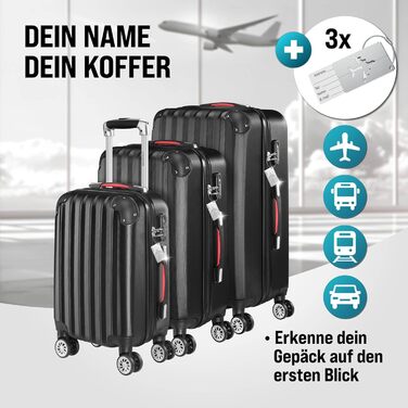 Набір валіз Monzana® 3шт (зелений) M-L-XL з замком, органайзером та вагами. Trolley, валіза з жорстким корпусом, Gepäck-Set