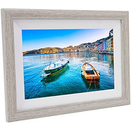 Цифровий фоторамка 10 дюймів з Wi-Fi, дерев'яний, 2K/4K HD IPS 1920x1080, розумний, для передачі фото та відео