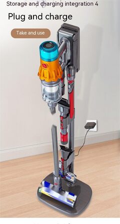 Підставка для пилососа wzglsbkd для Dyson V6-V15, підлогова підставка, без свердління, стабільний твердий анодований сплав