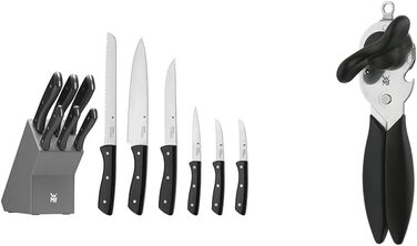 Набір кухонних ножів WMF 7 предметів з підставкою, відкривачка для консервів, Cromargan нержавіюча сталь, безпечний для миття в посудомийній машині