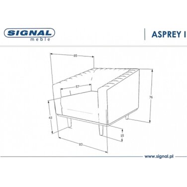 Крісло ASPREY 1 VELVET синє/венге BL.86