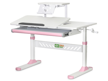 Дитячий стіл Evo-кids TH-310 з полицею S30 Pink (арт.TH-310 W/PN + BD-S30 PN)
