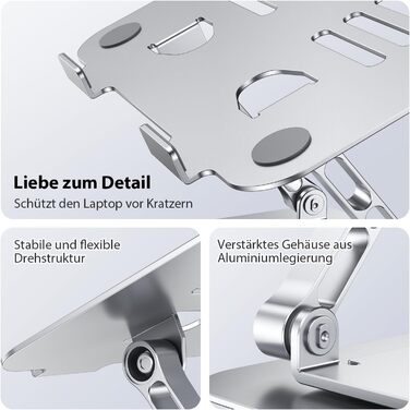 Підставка для ноутбука CreaDream: регульована, 360° обертання, для 10-17