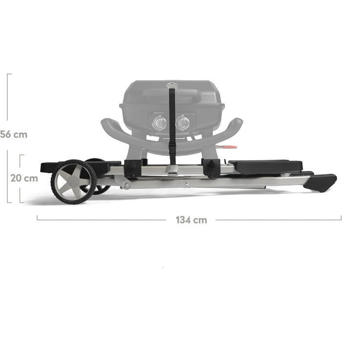 Rollwagen для газового гриля Wayne від BURNHARD®: міцна сталева рама, пластикові столики