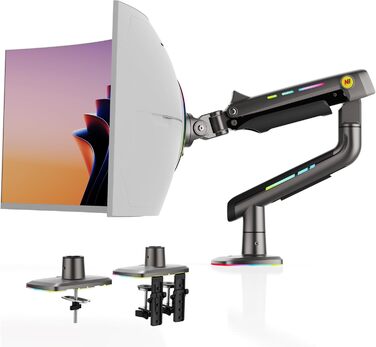Кріплення для монітора NB Ergonomic Ultrawide, до 60 дюймів, RGB, VESA 75/100, чорний