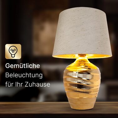 ARTE LAMP LED настільна лампа – класична декоративна лампа для робочого столу з хромованим корпусом та білим тканинним абажуром для вітальні та спальні – з кабелем, хром, білий