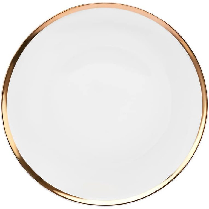 Порцеляновий посуд на 6 персон - Ексклюзивний набір посуду для елегантного посуду та урочистих випадків - Високоякісний фарфор із золотими вставками, 24 шт.