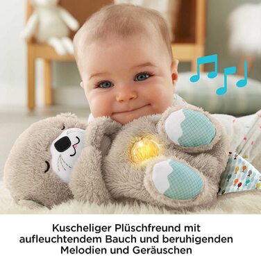 Плюшева музична іграшка у вигляді видри для сну, із заспокійливою музикою і ритмічними рухами для заспокоєння, B, 66-