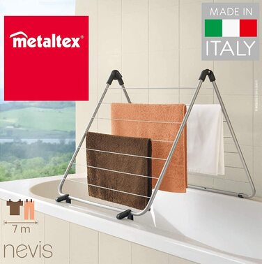 Сушарка для ванни Metaltex Nevis, 52x110 см (сріблясто-металево-сірий)