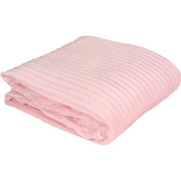 Фланелева ковдра Euromat з мікрофібри, пухова ковдра, покривало, покривало в смужку 150x200 см (рожеве)